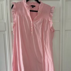 Jcrew pink garden dress in soft gauze.